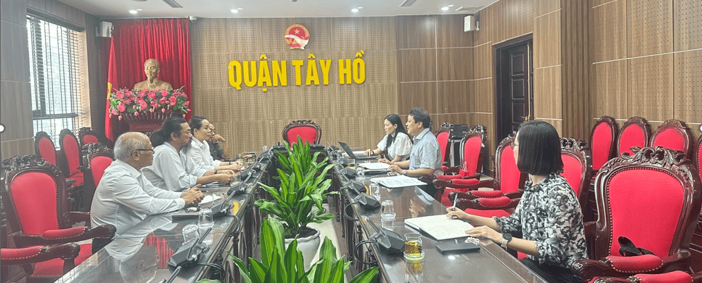 Cuộc họp quan trọng giữa UBND Quận Tây Hồ và Viện Nghiên cứu Phát triển Văn hóa Dân tộc Việt Nam